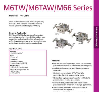 M6TW/M6TWA/M66 Series - 5 Valve DP Manifolds